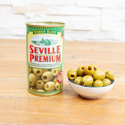 Olivy zelené bez pecky - plechovka - SEVILLE PREMIUM - 350 g