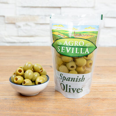 Olivy zelené bez pecky - doy pack - SEVILLE PREMIUM - 200 g