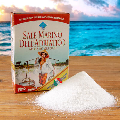 Sůl mořská z Jadranu - jemná - PIAZZOLLA 1 kg