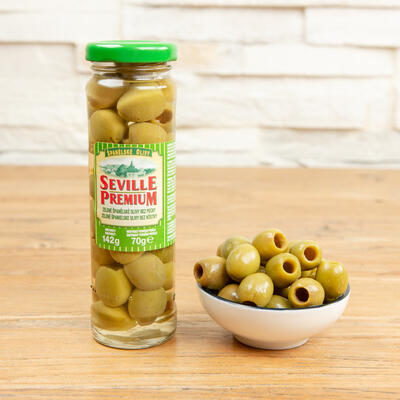 Olivy zelené bez pecky - sklo - SEVILLE PREMIUM - 142 g