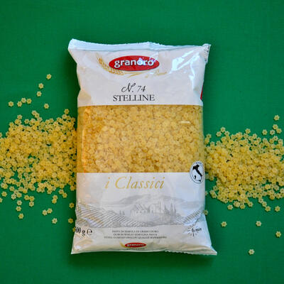 Stelline n.74 - polévkové hvězdičky z tvrdé pšenice - doba vaření 6 minut - Granoro 500 g
