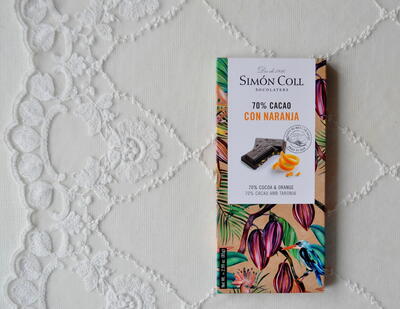 Čokoláda Simón Coll - tmavá s pomerančem 70% - 85 g