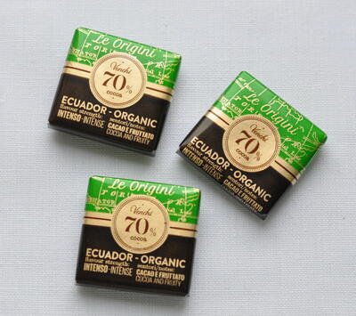 Čokoláda Venchi - čtvereček GrandBlend BIO 70% - Ekvádor - 8 g