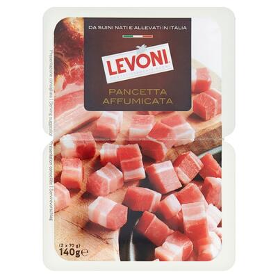 Pancetta mírně uzená - nakrájená na kostičky - LEVONI