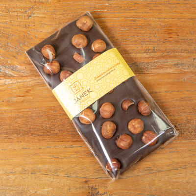 Čokoláda hořká s lískovými ořechy - JANEK - 105 g